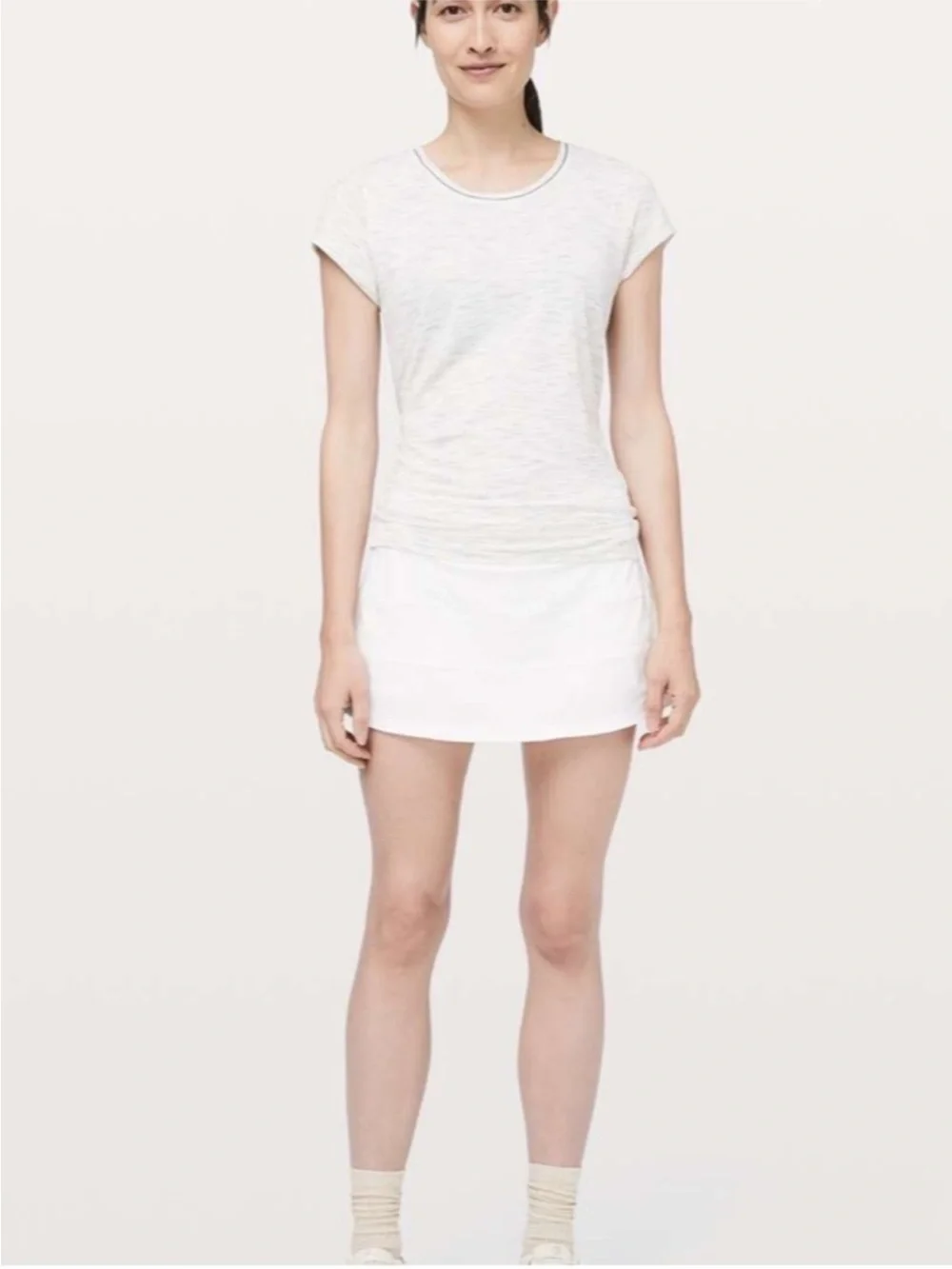 Lululemon white pace 14” Athletic Skirt size 8 - Picture 5 of 7
